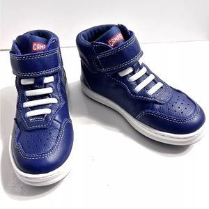 NEW Camper Blue Runner Hook & Loop Leather Sneaker - Size 26 / US 9.5 (SRP $125)